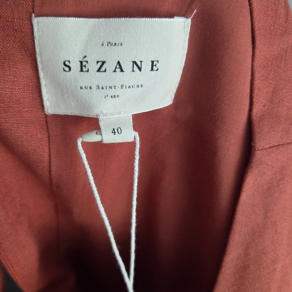 Sezane Celeste Dress in Rust size 40 NWT - Picture 10 of 11